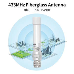 Antena omnidireccional de fibra de vidrio para exteriores 4dbi de alta calidad, resistente al agua, 433MHZ, antena Lora, techo exterior, estación Base CB Omni - Product Image 4