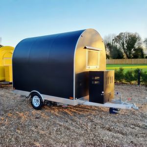 Gerobak Layanan Mini Luar Ruangan yang Dapat Disesuaikan, Dapat Diderek, Truk Makanan Bergerak untuk Katering Kopi & Es Krim, Termasuk Peralatan Dapur Lengkap - Product Image 5