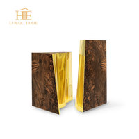 Ensemble de tables basses rondes contemporaines pour le salon Table basse de luxe Tables basses en acier inoxydable doré pour la maison