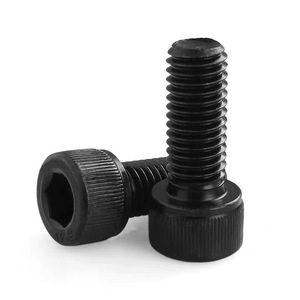 High Strength Full Thread Cup Head Hex Screws Metric Grade 12.9 Carbon Steel Black Oxidation Standard Use - Product Image 3