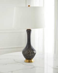 Lampe de table LED en résine et tissu de style moderne avec abat-jour rond, alimentation CC - Product Image 6