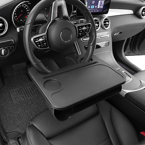 2-in-1カーデスクラップトップハンドルトレイテーブルシートギャップフィラーオーガナイザー付きカーフードトレイドライバー用 - Product Image 5