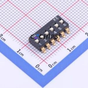 DSIC06LSGET DIP Switch SMD-12P,6x15.2mm Switch Single Pole Single Throw 6 2.54mm 25mA - Product Image 1