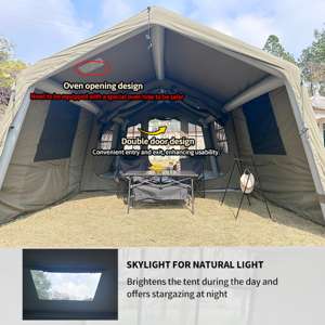 Tente gonflable en coton pour l'extérieur, quatre saisons, deux pièces, pour le camping - Product Image 3