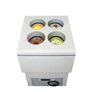 Vitrina Pozzetti con 4 Recipientes de Acero Inoxidable, Congelador Comercial, Gabinete para Helados, Temperatura Única, Descongelación Automática - Product Image 2
