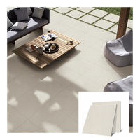 Carrelage en porcelaine pleine masse antidérapant beige série Eco Stone 600x600mm pour intérieur, salle de bain moderne, cuisine, piscine, villa