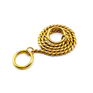 4.5mm Solid Luxury Durable Breathable Stainless Steel Snake Bone Chain <strong>Dog</strong> <strong>Collar</strong> &amp; <strong>Pet</strong> Necklace Training Leash Quick Release - Product Image 1