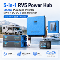 BLUETTI RV5 Power Hub 5-en-1 5000W Onduleur à Onde Sinusoïdale Pure MPPT DC-DC pour Camping-car Bateau Vanlife Système Solaire Hors Réseau avec Protection BMS