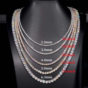 <span class=keywords><strong>Collana</strong></span> da <span class=keywords><strong>Uomo</strong></span> Hip Hop di Lusso SF 18mm con Catena Cuban Link a Maglie Rialzate, Moissanite VVS, Placcata <span class=keywords><strong>Argento</strong></span> <span class=keywords><strong>925</strong></span>, Senza Nichel e Senza Piombo - Product Image 2