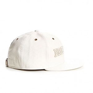Made in Vietnam White Leather <b>Flat</b> Brim <b>Cap</b> with Embroidered Lettering Stylish Casual and Unique Headwear for Men and <b>Women</b> - Product Image 3