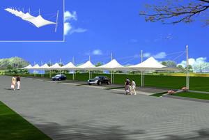 Estructura Tensada Arquitectónica de Diseño Personalizado en Acero para Plazas Urbanas y Atracciones Turísticas - Product Image 2