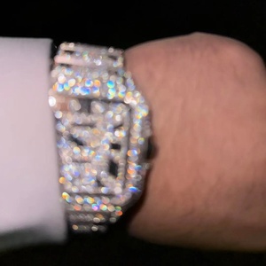 Luxury Jewelry Watch Wholesale Supplier Mens Fully Encrusted Watches Moissanite Can Pass Purity Tester High <b>End</b> Watches - Product Image 6