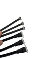 Ultradünnes Flexibles FFC FPC Abgewinkeltes Flachbandkabel USB-C USB 3.1 Typ C Stecker-Buchse Verlängerungskabel mit Schraubverriegelung für Computer