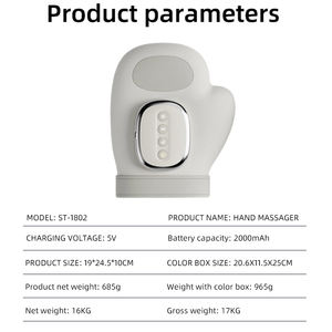 Mesin pijat tangan elektrik nirkabel, pemijat tangan elektrik 5 tingkat tekanan udara sendi jari untuk Arthritis dan lorong Karpal - Product Image 6