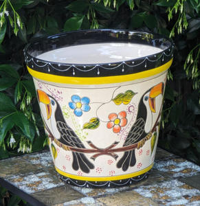 Maceta de Cerámica Mexicana Pintada a Mano - Product Image 4