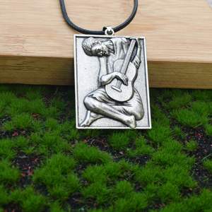 Collar con Colgante de Guitarrista Antiguo de Picasso, Joyería de Metal para Hombres y Mujeres, Accesorios de Ropa de Música Rock - Product Image 4