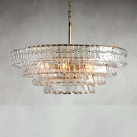 Lustre LED JYLIGHTING à 6 lumières, style campagne française, suspension en métal, verre ambré moderne, luminaire suspendu au plafond