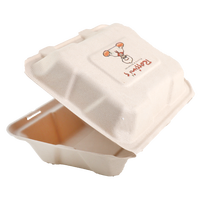 Boîtes alimentaires rectangulaires personnalisables en carton ondulé, jetables, biodégradables, en matériaux recyclés, pour les repas à emporter, les hamburgers et les déjeuners