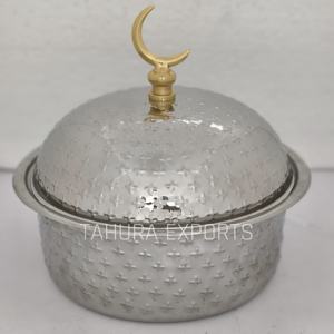 หม้ออุ่นอาหารทำด้วยมืออุปกรณ์ตกแต่งโรงแรมหม้ออุ่นอาหารโลหะสำหรับตกแต่งหรูหรา - Product Image 4