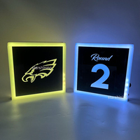 Panneau d'affichage lumineux LED RGB en acrylique rechargeable avec logo personnalisé, lettres interchangeables, pour bar, événements, fêtes, présentoir