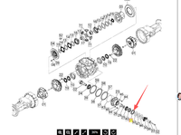 3112475 Hitachi Genuine Parts Front Axle Retaining Ring for ZW Series Loader
