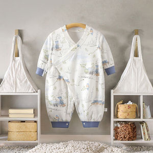 <span class=keywords><strong>เฮง</strong></span>ซ่ง ชุดรอมเปอร์เด็กอ่อน ยูนิเซ็กซ์ ผ้าฝ้ายแท้ 100% แขนยาว ลายการ์ตูนน่ารัก ติดกระดุมแป๊ก สำหรับฤดูใบไม้ผลิ ปี 2024 - Product Image 3