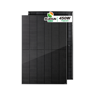 Paneles Solares Bifaciales BLUESUN Topcon 450W 460W 480W Totalmente Negros 450 Vatios Panel Solar 48V Almacén en Italia - Product Image 1