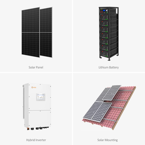 Complete <b>Solar</b> Hybrid System Off Grid <b>Solar</b> System Lithium <b>Battery</b> Energy Storage Container for Home - Product Image 2