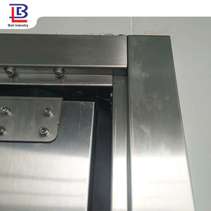 防撞门设计平开门冲击门带黑色保险杠的双作用交通门，用于冷藏室储存食品厂 - Product Image 5