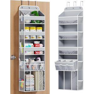 Organizador para Colgar Sobre la Puerta, 18 Compartimentos, Almacenamiento para Bebés, Gris, Tela No Tejida, para Colgar Detrás de la Puerta, Ropa de Bebé - Product Image 1