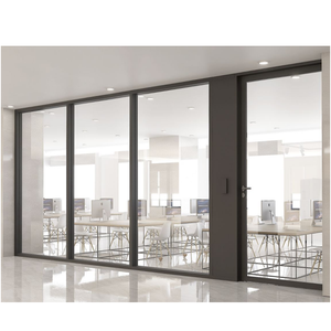 120 मिमी आधुनिक साउंडप्रूफ डबल ग्लास विभाजन दीवार कार्यालय गोदाम और कार्यालय के लिए एल्यूमीनियम फ्रेम के साथ - Product Image 4