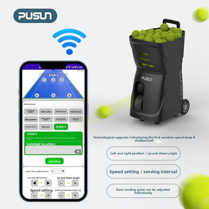 เครื่องยิงลูกเทนนิสระดับมืออาชีพ PT-SMART ควบคุมผ่านแอพ/รีโมท แบตเตอรี่ใช้งานได้ยาวนาน บรรจุลูกเทนนิสได้จำนวนมาก - Product Image 4