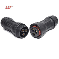 Connecteur d'alimentation de grande puissance LLT M45, 2, 3, 4 broches, haute intensité 80A et isolation de tension, étanche IP68, connecteur électrique