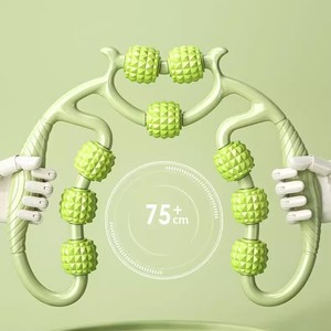 Rodillo de Masaje Multiusos para Relajación Muscular, Ejercicio en Casa, Yoga, Masajeador de Piernas con 9 Ruedas - Product Image 5