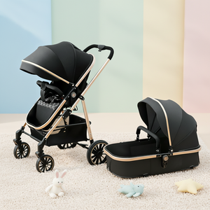 Vendita calda di lusso tre in uno ad alta vista passeggino per bambini <span class=keywords><strong>auto</strong></span> a spinta con neonato cotone Pad culla caratteristica - Product Image 5