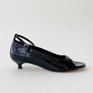 <span class=keywords><strong>Sandali</strong></span> Coreani in Vera Pelle con Cinturino Francese, Stile Retrò, Semplici, con Zeppa Bassa, Punta Rotonda, per Esterni, Sexy, di Tendenza - Product Image 6