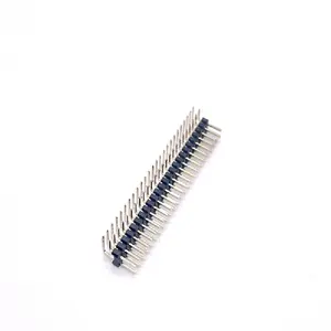 Soulin Personalização 1.27mm 2.0mm 2.54mm passo ângulo direito dupla linha Pin Header Conector para PCB