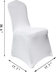 Fundas de Silla Blancas para Boda, de Poliéster Elástico, para Banquetes, Fundas de Silla de Spandex Elásticas para Eventos y Bodas - Product Image 2