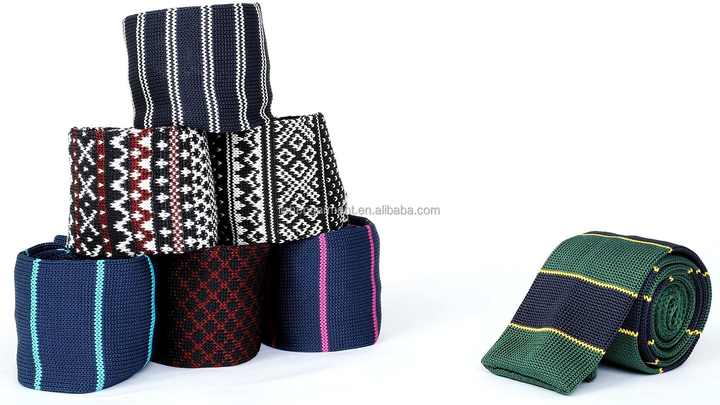 pointed knit tie