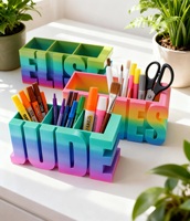 Porte-stylo personnalisé en impression 3D, organiseur de bureau personnalisé pour les ensembles cadeaux d'exposition