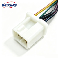 Arnés de cableado para automóvil Beixing A00013 con múltiples pines, cables de cobre codificados por colores, conector abierto con terminales de tuercas
