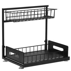 Manufactory Direct 2-Tier Adjustable Storage <b>Rack</b> Kitchen <b>Sink</b> Bathroom Top Organizer Adjustable Height Kitchen <b>Sink</b> <b>Rack</b> - Product Image 6