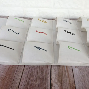 Yuyang 12 Pockets Cotton Linen Digital <b>Hanging</b> <b>Storage</b> Bag Behind <b>Doors</b> Wall Pocket Organizer With Numbers <b>Hanging</b> <b>Storage</b> Bag - Product Image 5