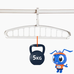 Porte-vêtements rotatif multifonctionnel 11 trous Cintre en plastique pliant magique antidérapant - Product Image 6