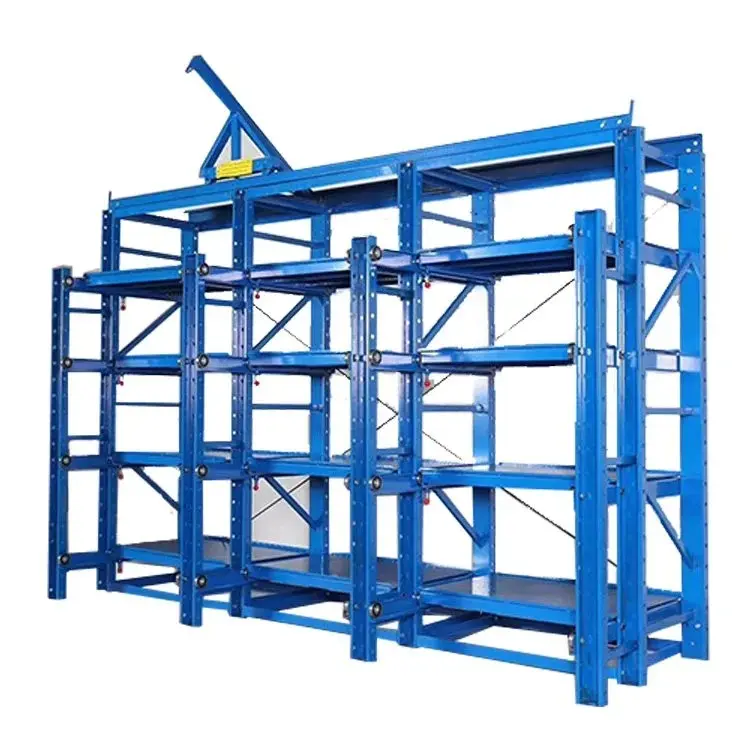 Prateleira de gaveta deslizante de aço para armazenamento de moldes de armazém de proteção contra corrosão Rack de paletes removível