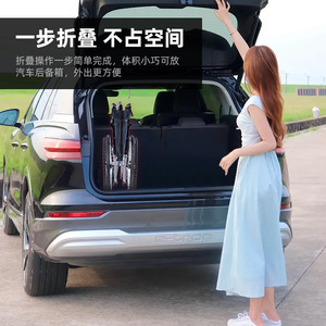 Fauteuil roulant manuel léger, pliable, portable, sans assemblage, roues à rayons, pneus gris pleins, pour personnes âgées - Product Image 1