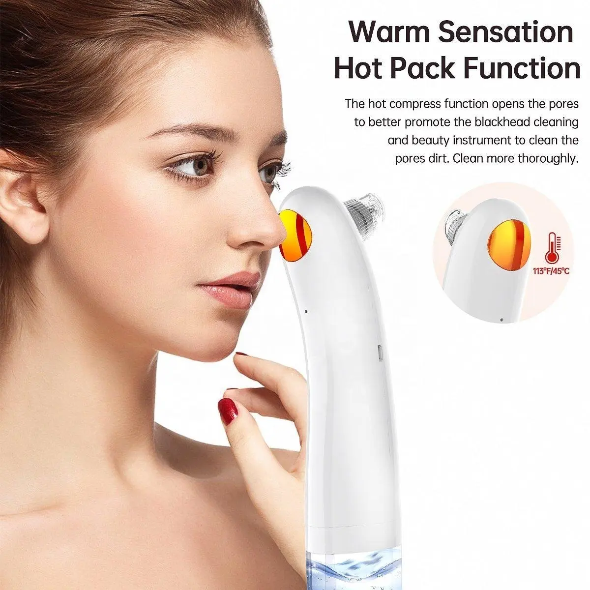 USB Pro Black Spot Vacuum Extractor Deep Cleansing Suction Face Water Cycle Tools Electric Facial Acne Blackhead Removal