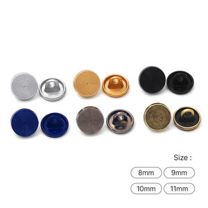 Usine de boutons KUNSHUO, boutons métalliques pour uniformes, couture, boutons à tige personnalisés en zamac, logo, 8 mm, 9 mm, 10 mm, 11 mm, mini pour vêtements - Product Image 5