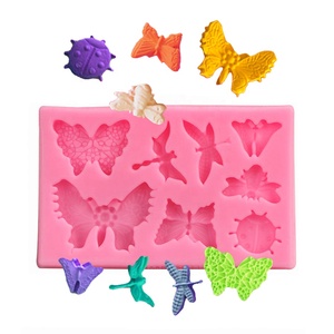 <span class=keywords><strong>Molde</strong></span> <span class=keywords><strong>de</strong></span> Silicona para Decoración <span class=keywords><strong>de</strong></span> Pasteles y Fondant, Forma Rectangular, 3D, 8 Variantes, Divertidos Animales, Mariposa, Libélula, Abeja, Mariquita - Product Image 6