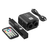 Lumière de plafond à fibres optiques LED RGBW scintillante à double port 20W, éclairage ambiant ciel étoilé pour toit de voiture, contrôle par application